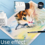 AOOKMIYA White Watercolor Leave Blank Liquid 28ml Watercolor Masking Fluid Art Tools Watercolor Painting Cleaning Liquid Art Supplies