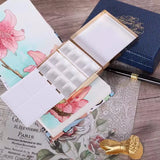 Brass Electroplated Watercolor Paint Box Heavy Industry Material Multi Functional Travel Sketching Box Student Art Supplies