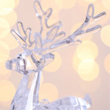 Acrylic Christmas Reindeer Ornaments Tabletop Decorations Holiday Table Crystal Elk Reindeer Sculpture Christmas Home Office