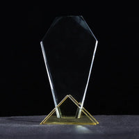 AOOKMIYA Customized Transparent Crystal Trophy, Five-Star, Creative Awards Ceremony, Competition Event, Craft Gift, Home Decorations, 1Pc