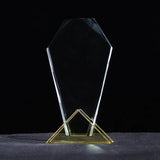 AOOKMIYA Customized Transparent Crystal Trophy, Five-Star, Creative Awards Ceremony, Competition Event, Craft Gift, Home Decorations, 1Pc