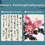 AOOKMIYA 200 Sheets Marie's Xuan Paper,Soft Papers Sheng/Raw Xuan for Block Printing,Watercolors,Calligraphy,Chinese Painting  for Adults