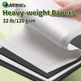 AOOKMIYA Marie's Acrylic Marker Papers, 50 Sheets 16K/A4/8K  32 lb/120 gsm,Sketchbook for Alcohol Markers and Ink Mediums for Adults