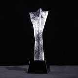 AOOKMIYA Customized Transparent Crystal Trophy, Five-Star, Creative Awards Ceremony, Competition Event, Craft Gift, Home Decorations, 1Pc