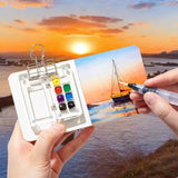 AOOKMIYA Acrylic Mini Watercolor Palette Empty 8/15 Grid Portable Paint Box Travel Painting Watercolor Packaging Paint Tray Art Supplies