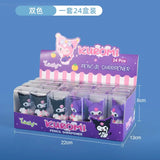 24pcs Sanrio Hello Kitty Pencil Sharpeners Cinamonroll Kuromi Student Mini Sharpening Tools Stationery School Supplies Wholesale
