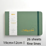 AOOKMIYA Portable Watercolor Book 300g Cotton Wood Mixed Pulp Fine Lines Travel Sketchbook for Drawing Student's Painting Art Supplies
