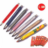 All Metal 5.6mm Thick Movable Pencil  Magic Rainbow Pen Engineering Pen Drawing Pen Student Supplies   Mechanical Pencil