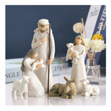 10 and 6 pieces, handicrafts, resin carvings, Thanksgiving, Nativity ornaments, Christmas figures, holiday decorations