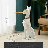 AOOKMIYA ART+ Creative Gifts 74CM Home Decor Gentleman Dog Statues Nordic Floor Decoration Tray Ornament Creative Household Accessorie Sculpture Animal Table
