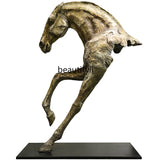 AOOKMIYA Horse head ornament, large floor-to-ceiling sculpture, sales office hall decoration, fiberglass handicraft decoration