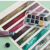 AOOKMIYA ROSA New 10 Color Artist Watercolor Pigments Precipitated Color Pack 0.5/1ML Master Watercolor Paint Student Painting Supplies