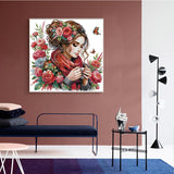 AOOKMIYA Joy Sunday Counted Cross Stitch Complete Kit DMC Embroidery Thread Figure Pattern 16CT 14CT 11CT Printed Fabric Home Decor