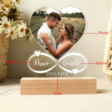 AOOKMIYA ART+ Creative Gifts Personalized Anniversary Women Men Couples Gifts Custom Photo Love Frame Acrylic Plaque Valentine's Day Giftware for Him Her