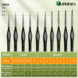 AOOKMIYA 10pcs Marie's Miniature Model Synthetic Paintbrushes Kit,Micro Detail Brush Set for Acrylic,Oil,Watercolor,Paint by Number