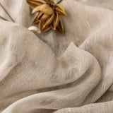 Modern Linen Look Curtains Light Filtering Voile Tulle Farmhouse Flax Blend Semi Sheer Window Drapes for Living Room and Bedroom