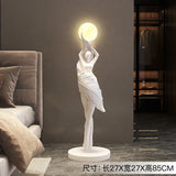 Home Decor Abstract Angel Girl Statues Floor Decor Living Room Large Luminous Girl Figure Sculptures Ornaments Housewarming Gift