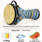 AOOKMIYA Large 12 Inches Djembe Drum Imitation Animal Skins Adult African Drums PVC Tambourine Portable Musical Instruments Percussion AOOKMIYA.COM