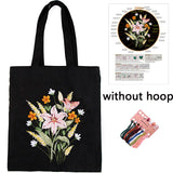 AOOKMIYA Embroidery kit for Beginners with Pattern Canvas Tote Bag,Arts and Crafts Supplies for Adults,DIY Needlepoint Kits for Crafts