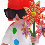 Yayoi Kusama Polka Dot Pumpkin Trendy Toy Figure, Trendy Art Decorative Desktop Doll Ornament, Creative Birthday Gift