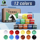 AOOKMIYA Marie's 12 colors Acrylic Paint Set,50ml/1.69oz Bottles in Box for Wall,Wood,Porcelain,DIY,Glass,Canvas,for Artist and Adults