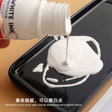 AOOKMIYA 30ML/bottle Watercolor Highlight White Ink Opaque Strong Coverage Painting Hair Dot Highlight Comic White Ink Art Supplies