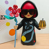 Yayoi Kusama Polka Dot Pumpkin Trendy Toy Figure, Trendy Art Decorative Desktop Doll Ornament, Creative Birthday Gift