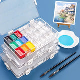 AOOKMIYA Mini Watercolor Palette Empty 8-54 Grid Portable Paint Box Travel Painting Watercolor Packaging Paint Tray Case Art Supplies  AOOKMIYA.COM