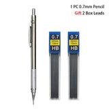 Mechanical Pencil Set 0.3 0.5 0.7 0.9 1.3 2.0mm Full Metal Art Drawing Painting Automatic Pencil Office School Supply Stationery