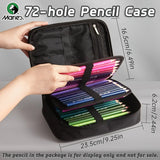 AOOKMIYA 48/72/120 Holes Large Capacity Portable Pencil Case - Waterproof, Zippered Storage Bag,Ideal for Professionals,Adult,Students