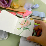 AOOKMIYA Square Travel Watercolor Sketchbook Cotton 300g 26Sheets 8cm Fine Grain Water Color Paper Pad Artist Painting Supplies