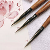 AOOKMIYA 3pcs Paint Brush Set Ultra-fine Watercolor Hook Line Brush Painting/tracing/manicure Bjd Makeup Face Hand-painted Art Supplies