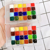 AOOKMIYA Japan GEKKOSO Moonlight Village Transparent Watercolor Paint Sub-pack 24 Color Macaron Ancient Style Watercolor Art Supplies