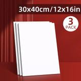 AOOKMIYA 3 Pack Canvas Panels, Blank Board Panels for Acrylic, Oil, Watercolor, Tempera Painting,Primed Acid-Free for Students,Adults