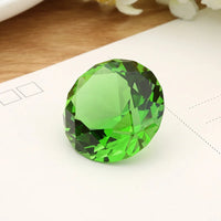 AOOKMIYA 1pcs Crystal Diamond Shaped Paperweight Decorative Cut Glass Giant Gemstone Wedding Christmas Ornament Gifts