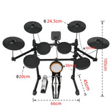 Electronic Drum Set HQC-10 With Real Kick Drum Pedal Convenient 5-drum, 4-cymbal all-silicone Electronic Drum Kit