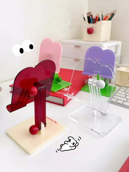 Mobile Phone Holder IPad Tablet Holder Acrylic Material Creative Folding and Lifting A Must-have for Lazy People