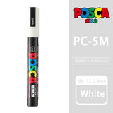 UNI POSCA Markers Set PC-1M/3M/5M Permanent Acrylic Paint Pen Quick Dry Graffiti Painting Art Supplies Japanese Stationery