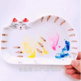AOOKMIYA Ceramic watercolor palette multi-cell watercolor painting white porcelain palette professional painting ceramic supplies