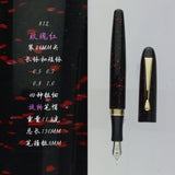 Fulin 812 Resin NO.5 Nib Fountain Pen Professional Hand-polished Long Knife Nib Office Business Writing Stationery Gifts