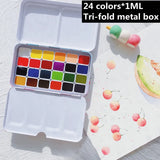 AOOKMIYA German Schmink Watercolor Paint 48 Color Solid Trial Sub-packaging College-level Macaron Beginner Acuarela Painting Art Supplies