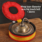 Nepal Handmade Copper Touch Bell Yoga Meditation Chime Touch Bells Copper Ring Sound Therapy Musical Percussion Instrument