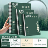 AOOKMIYA Marie's Sketchbook,160gsm/30 Sheets Heavyweight Sketch Book,for Drawing Spiral-Bound with Hard Cover for Drawing,Illustration