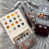 AOOKMIYA 2024 New Schmincke Natural Series Organic Pigments 16 Color Artist Grade Watercolor Packing 0.3/0.5/1ML Portable Art Supplies