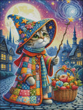 AOOKMIYA Magic Cat 14CT 16CT Printed On Canvas Cross Stitch DIY Set Chinese Pattern Kit Home Needlework Embroidery 129 Colors