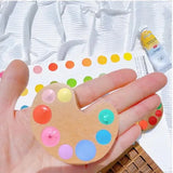 AOOKMIYA Empty Watercolor Palette Ins Wind Watercolor Travel Portable Mini Paint Box Color Matching Magnetic Wooden Box Painting Supplies