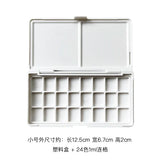 AOOKMIYA 24/48 Grid Empty Watercolor Paint Packaging Box with Color Palette for Student Sketching Portable Aquarela Painting Art Supplies