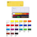 AOOKMIYA Russian White Night SONNET Academy Grade Solid Watercolor Pigment 21 Colors Full Block Watercolor Box Art Supplies for Artist