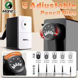 AOOKMIYA Marie's Manual Pencil Sharpener,Professional 5 Adjustable Long Pencil Nibs Sharpens for Graphite, Colored Pencils, Art Sketching
