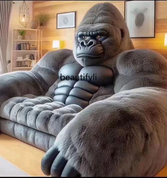 AOOKMIYA ART+ Creative Gifts ss 26 Gorilla Sofa Living Room Furniture Secondary Sofa Bedroom Bed Creative Large and Small Apartment Type Leather Sofa Bed